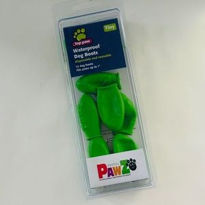 NEW Protex Pawz top paw Waterproof Dog Boots Size S Green